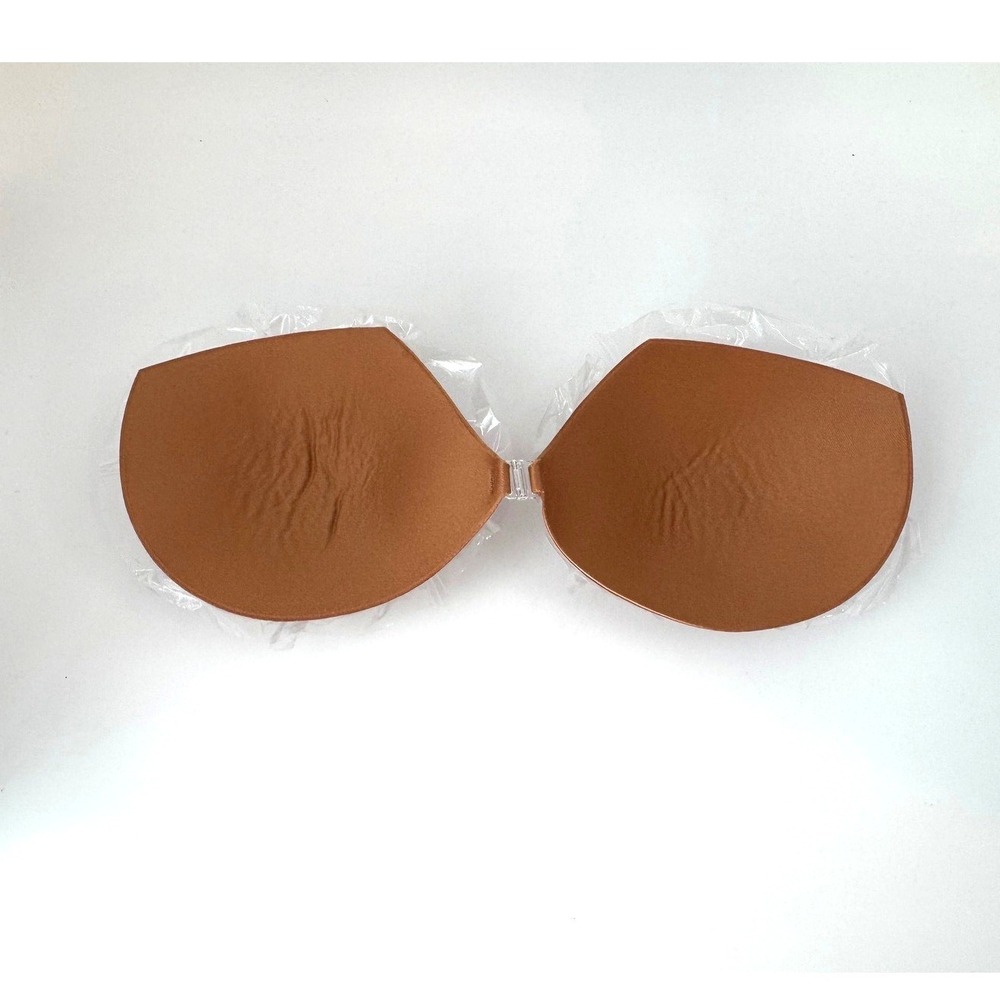 BOOMBA Demi Sticky Bra Caramel Size F Strapless Adhesive Silicone NEW